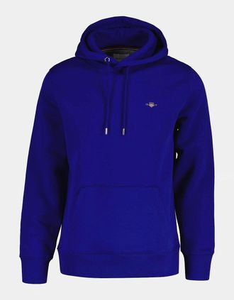 GANT Mens GANT Mens Regular Fit Shield Logo Pullover Hoodie - 435 Crisp Blue - Size: 38