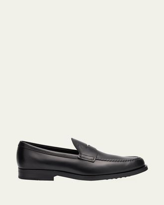 Tod's Mens Leather Moccasin Penny Loafers