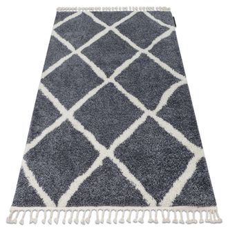 RugsX RugsX Berber Rug in Grey | Size: 140 cm x 190 cm