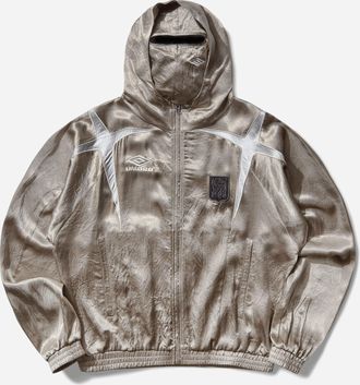 Umbro Satin Jester Track Jacket Silver Pearl