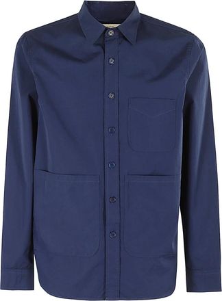 Aspesi Casual Katoenen Overhemd - Heren - Casual Overhemden - Blauw - S - Katoen - Overhemden