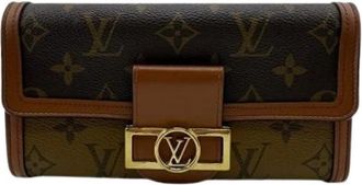 Louis Vuitton Pre-owned Stoffen Portemonnee - Dames - Vintage Accessoires - Bruin - ONE Size - Vintage