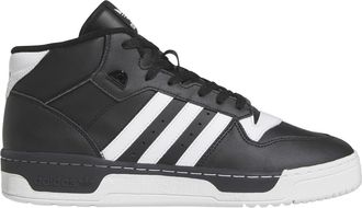 adidas Mens Rivalry Mid Top Canvas Sneakers in Black - Size UK 9