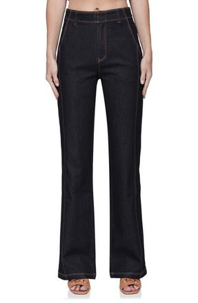 Avec Les Filles High Waist Wide Leg Jeans in Dark Rinse Wash at Nordstrom, Size 26