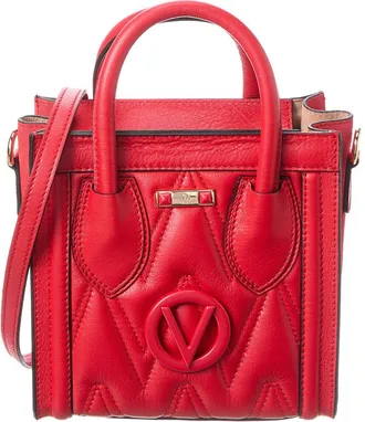 Mario Valentino Eva Diamond Leather Tote