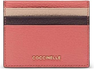 Coccinelle metallic card holder - women - Grained Calf Leather - One Size - Pink