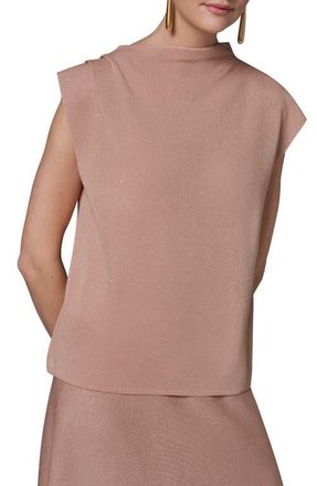 DKNY Shimmer Asymmetric Mock Neck Sweater in Umbria at Nordstrom, Size X-Large
