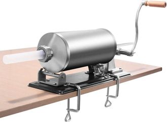 Costway 4,8l Embutidora De Salchicha M&aacute;quina Para Hacer Salchica Horizontal Con 4 Tubos De Llenado - Costway