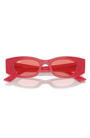 Ray-Ban Kat 49mm Small Rectangular Sunglasses in Pink at Nordstrom Rack