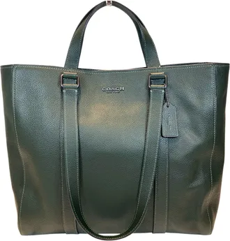 Coach Green Leather Tote Bag (Pre-Owned)