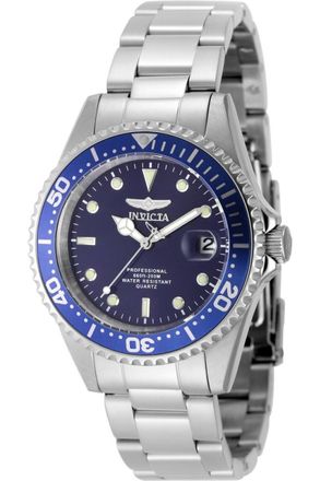 Invicta Pro Diver 48724 Heren Horloge - Quartz Uurwerk - Roestvrij Staal met blauwe Wijzerplaat - 37mm
