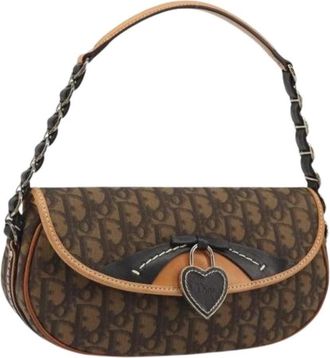 Dior Pre-owned Vintage Schoudertas - Dames - Vintage Schoudertas - Bruin - ONE Size - Leer - Vintage