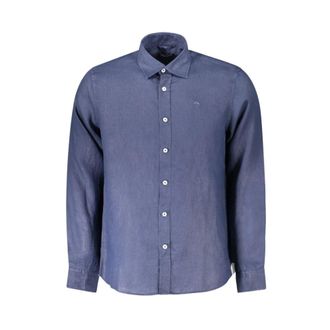 North Sails Linnen Overhemd - Heren - Casual Overhemden - Blauw - S - Linnen - Overhemden