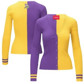 Staud Womens STAUD Purple/Gold Minnesota Vikings Cargo Sweater at Nordstrom, Size X-Large