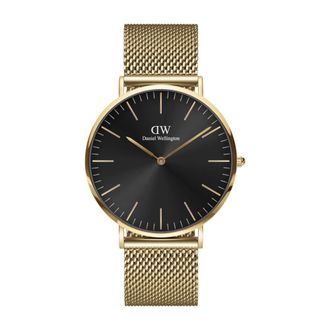 Daniel Wellington Gouden Classic Revival Dameshorloge - unisex - Horloges - Zwart - ONE Size - Accessoires