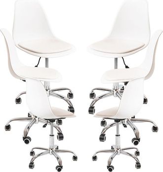 Regalos Miguel Regalos Miguel - Packs Sillas - Pack 6 Sillas Dami Office - Blanco