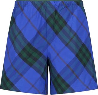 Burberry EKD Logo Check Swim Shorts, Size XX-Large