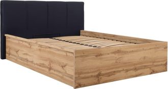 Petits Meubles Cama canap&eacute; 160x200 con cabecero tapizado y somier estratificado beige