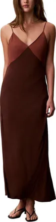 Calvin Klein Twill Maxi Slip Dress