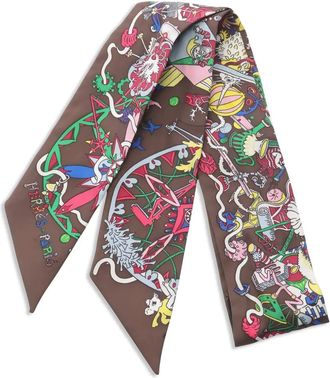 Herm&egrave;s Sciarpa La Folle anni 2000 - Marrone