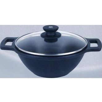 Bra Bra - Cacerola Concava Aluminio Fundido Con Tapa 32 Cm.induccion