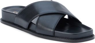 Matisse Footwear Hannah Slide Sandal in Black Leather at Nordstrom, Size 10