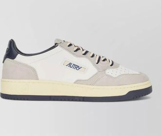 Autry leather suede medalist sneakers contrast sole