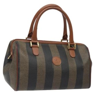 Fendi Tweedehands Canvas handtassen - Dames - Pre-owned - Bruin - Maat: ONE Size Leer