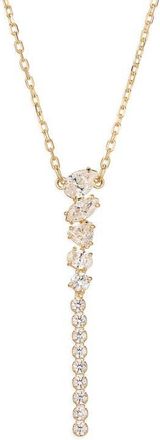 Swarovski Mesmera Mixed Cut Crystal Y-Necklace in White/gold at Nordstrom