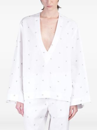 The Attico poplin blouse - White