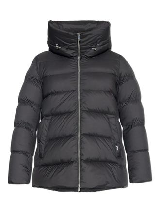 Add zip-fastening padded jacket - Blue