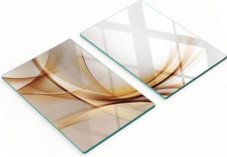 OEM Taglieri Da Cucina In Vetro Temperato Con Grafica Astratta A Onde, 2x40x52 Cm