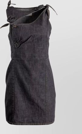 Coperni floral bow detail sleeveless mini dress