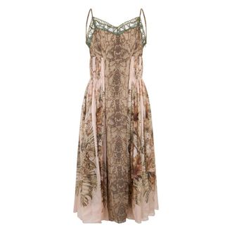 Alberta Ferretti Floral Midi Dress - female - Alberta Ferretti - Midi Dresses - Multicolor - S - Dresses