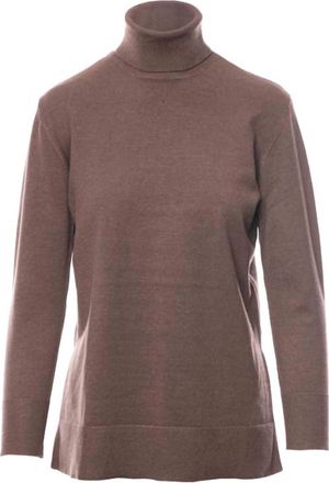 Anonyme Designers Womens Viscose Plain Knitwear Sweater In Brown