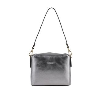 Pourchet Cassetta Metallic - Dames - Schoudertassen - Grijs - ONE Size - Leer - Tassen