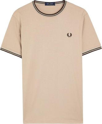 Fred Perry Twin Tipped Logo Cotton T-shirt - Ecru - Xxl