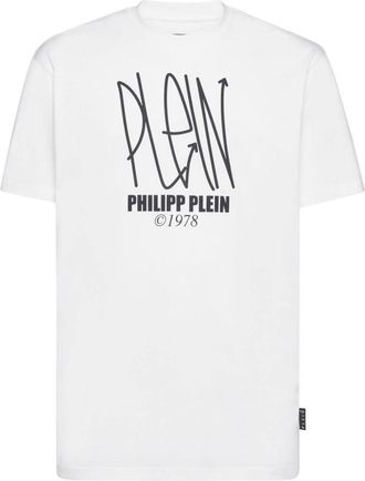 Philipp Plein Heren, Tops, Wit, Maat: XS Katoen