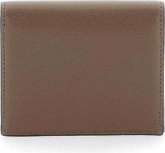 Toteme Womens Cardholder T-Lock Leather Beige Accessory