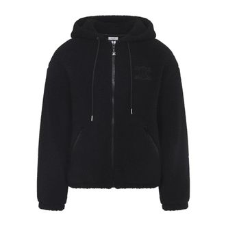 Celine Faux Fur & Shearling Jackets, male, Black, Size: XL Black Wool Hooded Jacket
