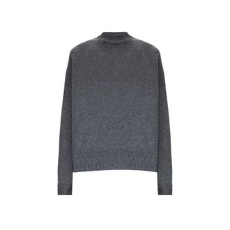 Jil Sander Crew Neck Cashmere Jumper - Dames - Truien - Grijs - Maat: S Kasjmier