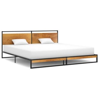 Berkfield Home Bed Frame Metal 200x200 cm in Black