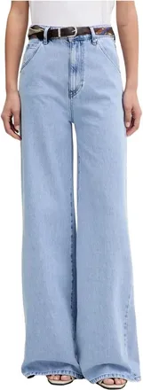 Vicolo Jeans, Dames, Blauw, S, Katoen, Wide Leg Jeans