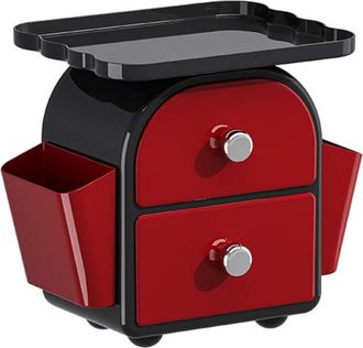 OEM Organizadores De Cajones De Pl&aacute;stico Apilables - Negro Y Rojo