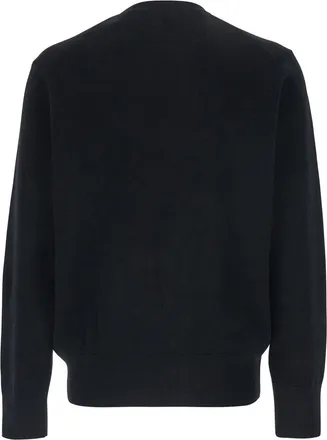Ami Wool-Blend Crewneck Sweater - Black