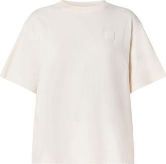Lacoste badge washed T-shirt - women - Cotton - 34 - Neutrals