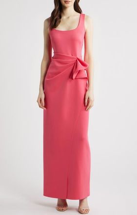 Vince Camuto Gathered Waist Column Dress in Coral at Nordstrom, Size 16