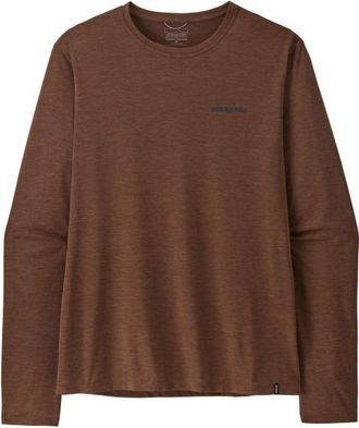 Patagonia L/S Cap Cool Daily Shirt Boardshort Logo Funktionsshirt f&uuml;r Herren | braun