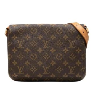 Louis Vuitton Pre-owned Musette Tango Monogram Schoudertas - Dames - Pre-owned - Bruin - Maat: ONE Size Leer