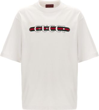 Gucci Gucci Web T Shirt Bianco-Uomo